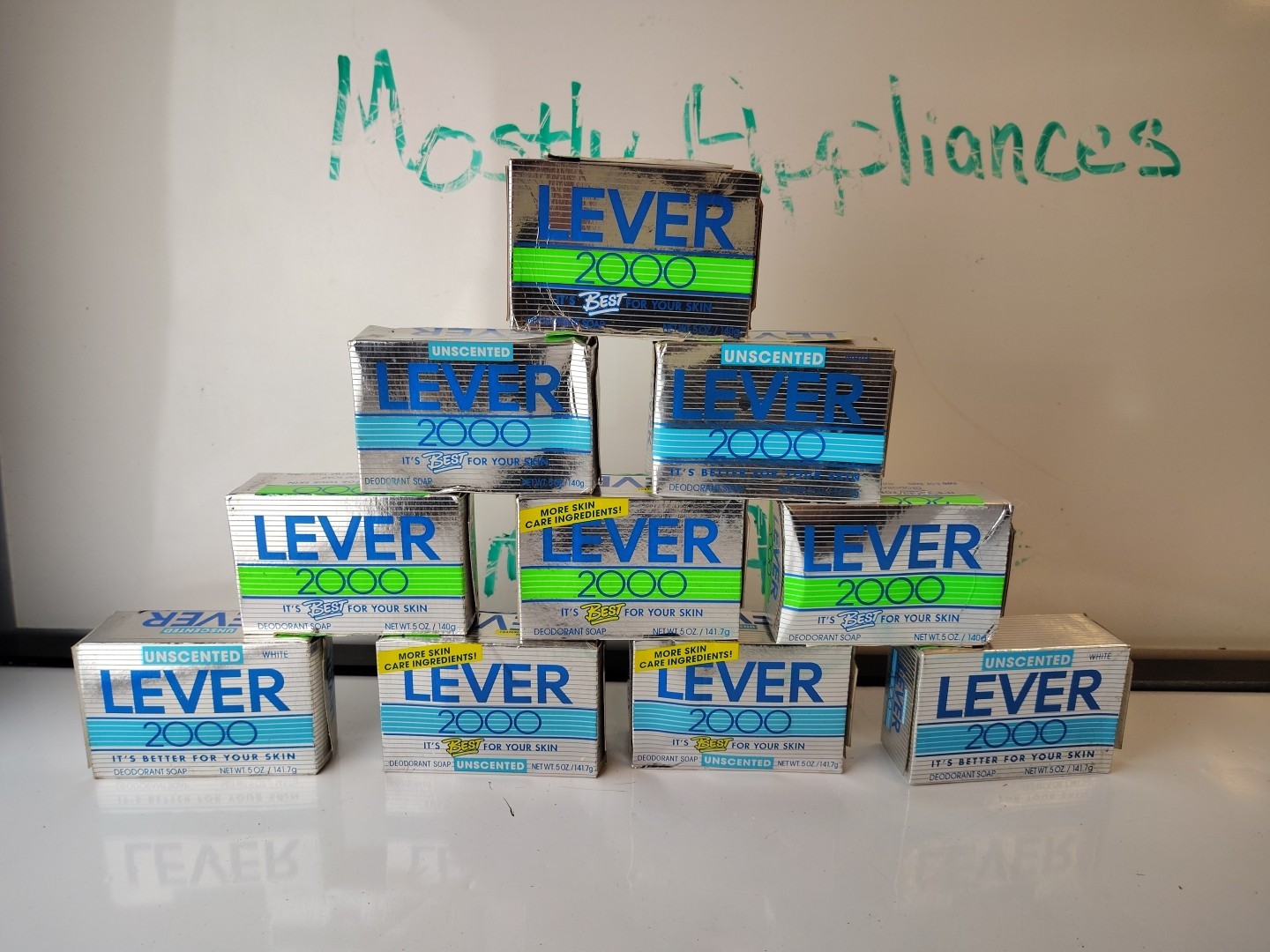 Vtg Lever 2000 Silver Box 10 – 5oz Bars deodorant bar soap sealed silver NOS