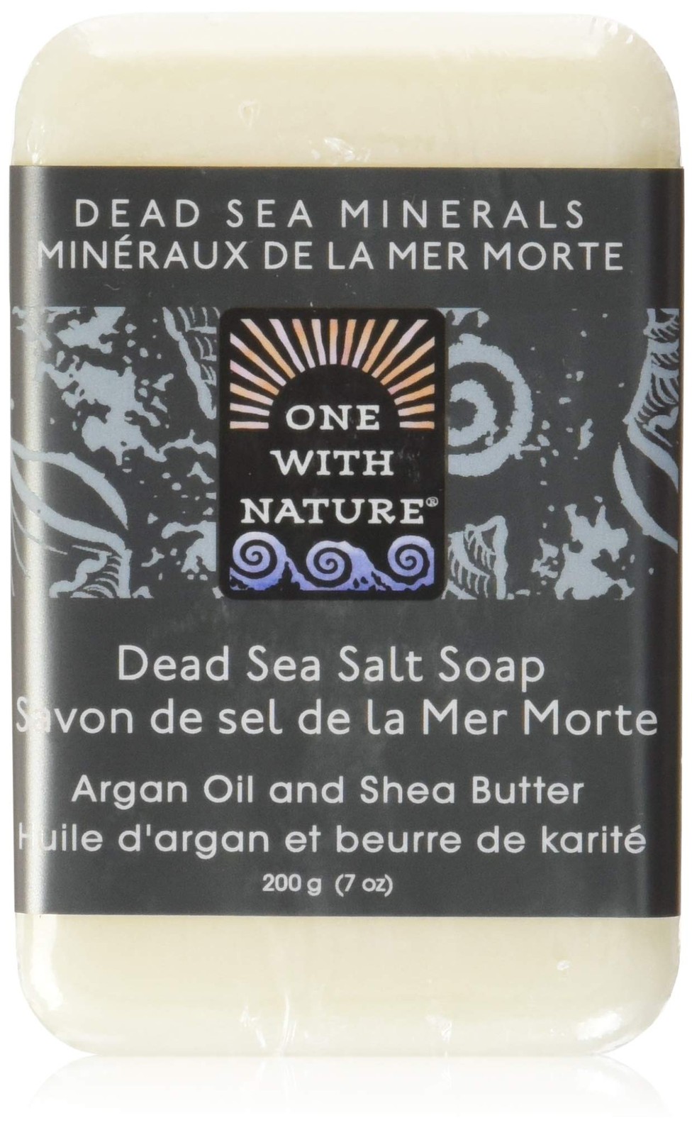 One With Nature Dead Sea Mineral Salt Soap with Shea Butter 7 Ounce Bar
