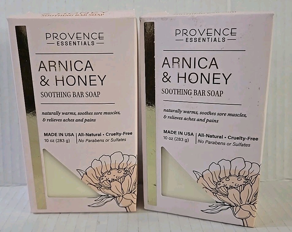 Provence Essentials Árnica & Honey Natural Soothing 2 Bar Soap Set 10oz Each