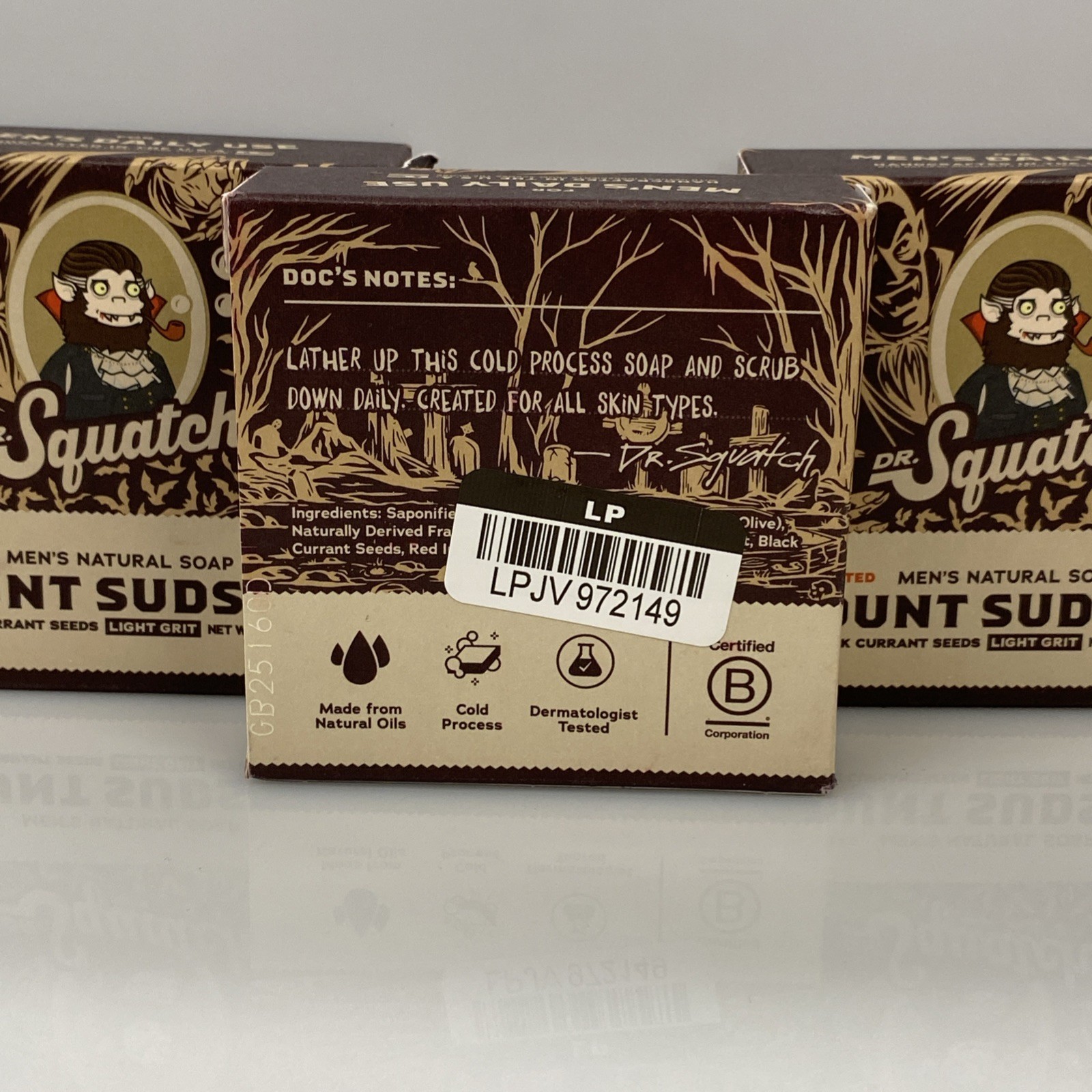 Dr. Squatch Limited Edition Count Sudsula 5 oz Bar Of Men’s Soap LOT OF 3 Bars