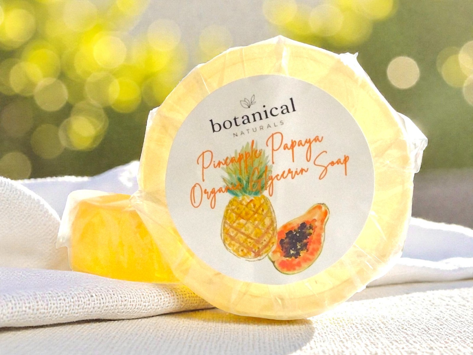 Organic Pineapple Papaya Glycerin Soap Dry Sensitive Skin