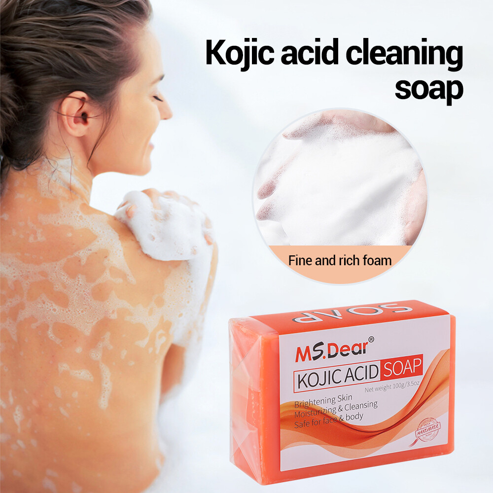 2PCS Kojic Acid Soap Acne Dark Spot Remover Skin Lightening Whitening Face Body