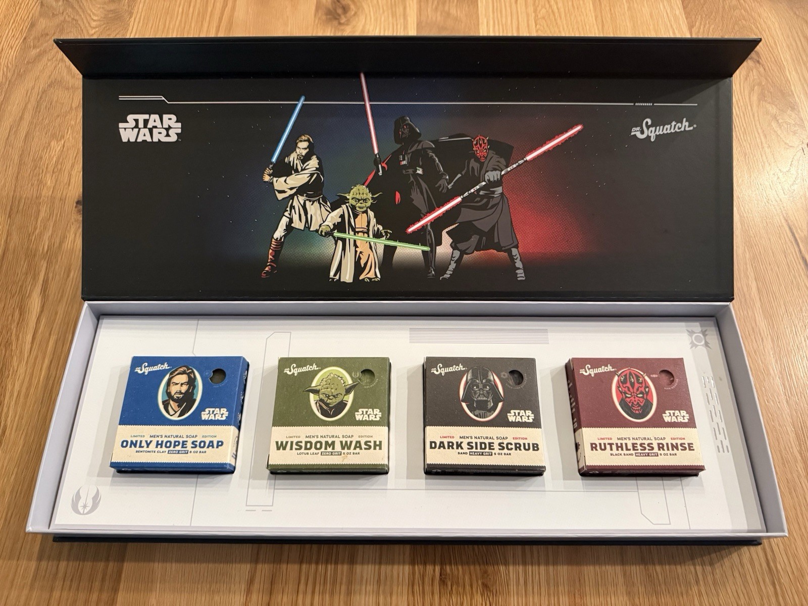 Dr Squatch STAR WARS (4) Four Specially Crafted Soap Bars Set LIMITED Disney NEW
