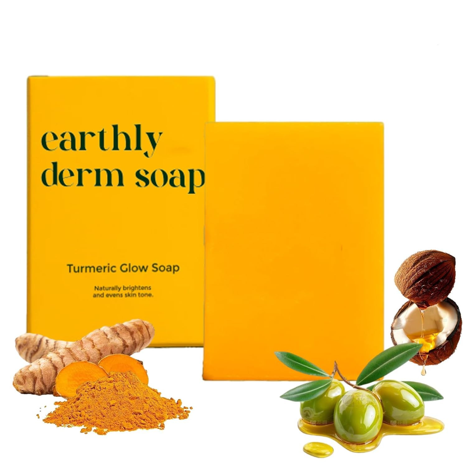 Turmeric Glow Soap, Handmade Turmeric Cleansing Soap, Body Skin Care Handmade So