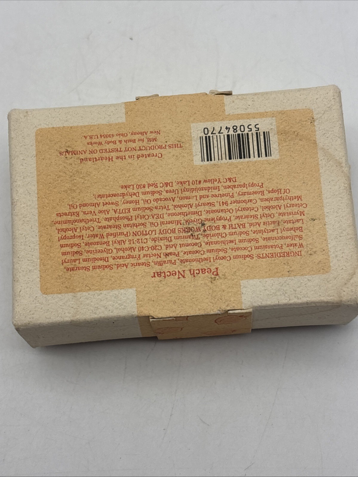 Bath & Body Works Peach Nectar Moisturizing Cleansing Bar Soap Sealed 4.5oz Disc