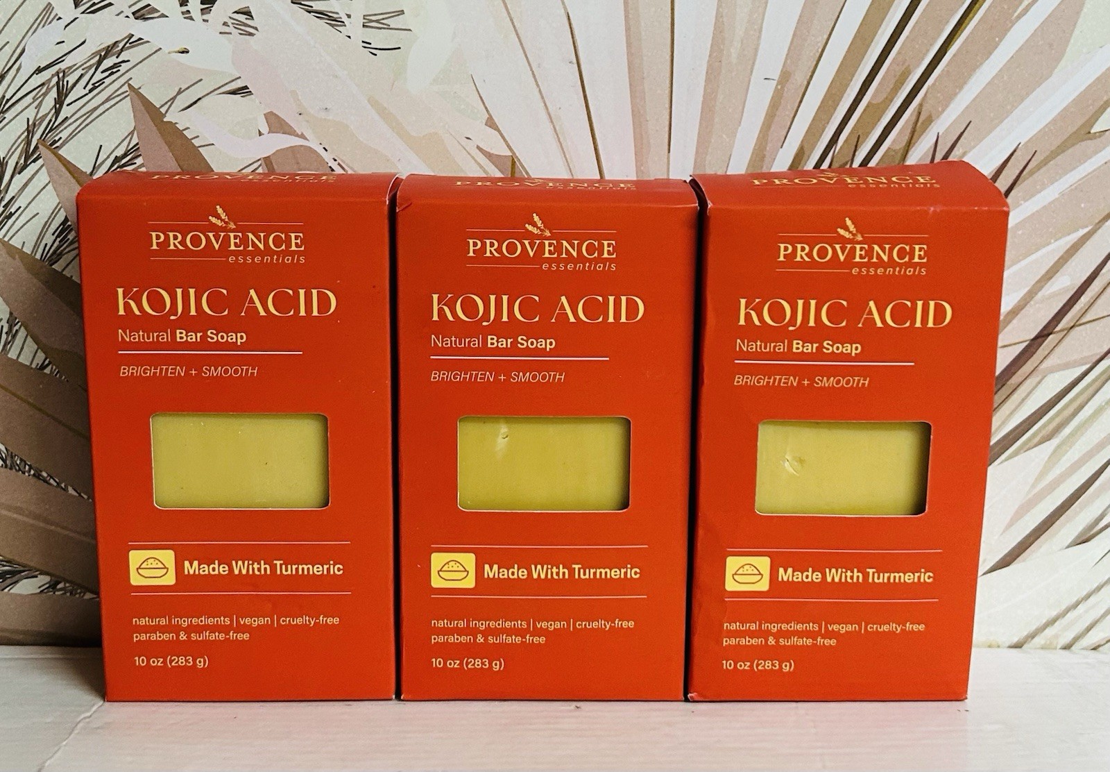 3-Pack Provence Essentials ~ Natural Bar Soap with Kojic Acid & Turmeric