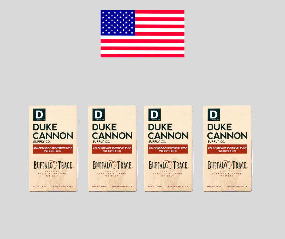 Duke Cannon Big American Buffalo Trace Bourbon Soap Men 10oz Benefits Vets Lot 4