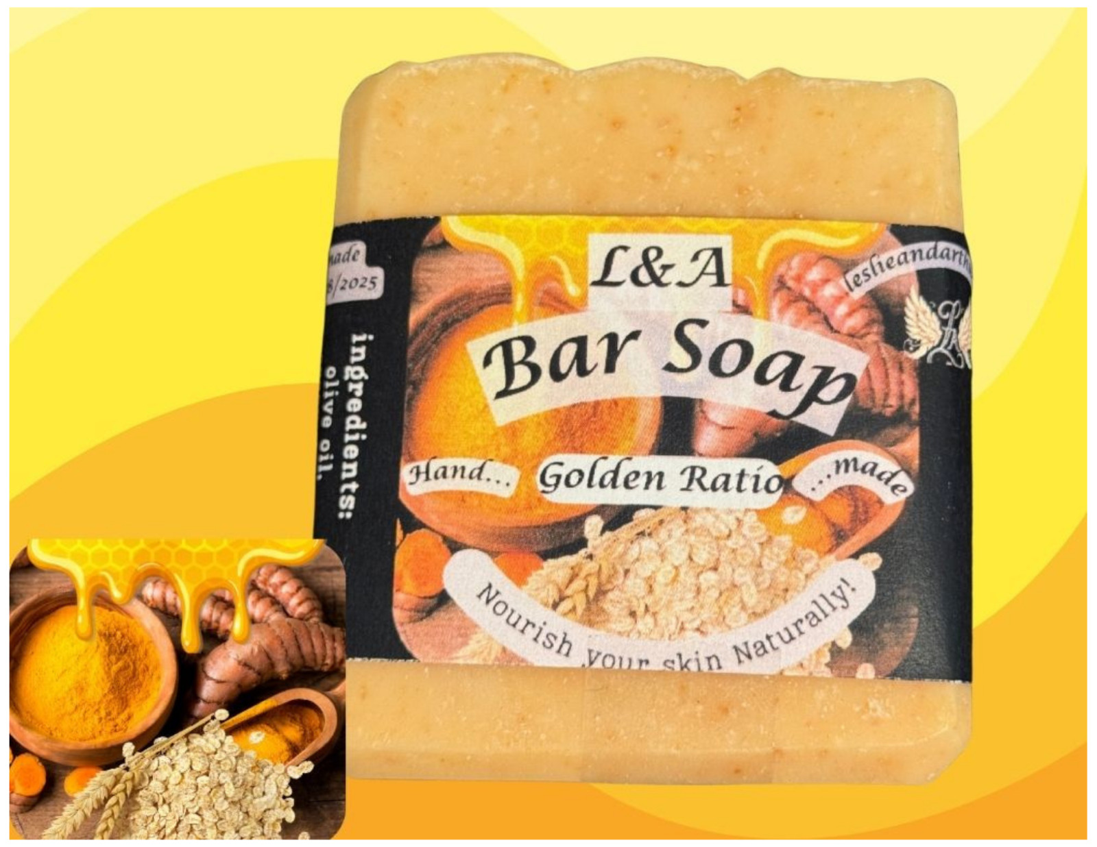Golden Ratio – Turmeric, Oat & Honey Face & Body Bar |