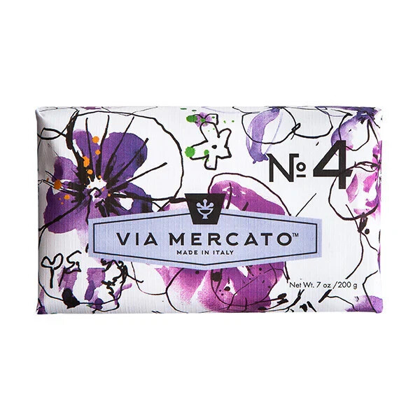 Via Mercato No.4 – Violets, Magnolia & Amber 7oz Bar