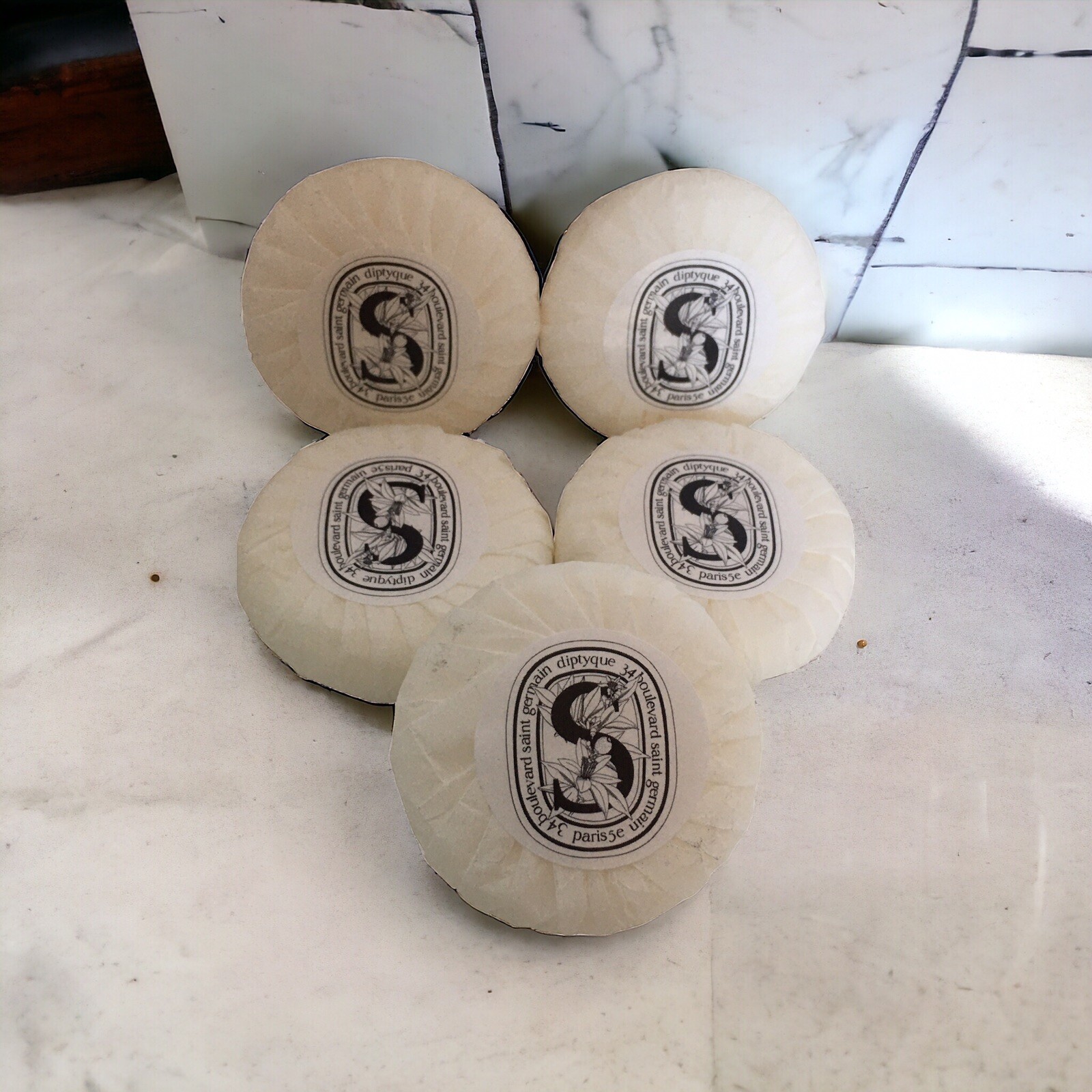 5 Diptyque 34 Boulevard Saint Germain Soap Bars Exclusively for LA BOTTEGA 1.1oz