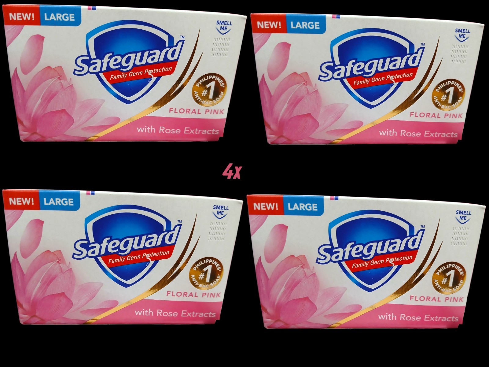 New SAFEGUARD Floral Pink 115g x 4 Philippines