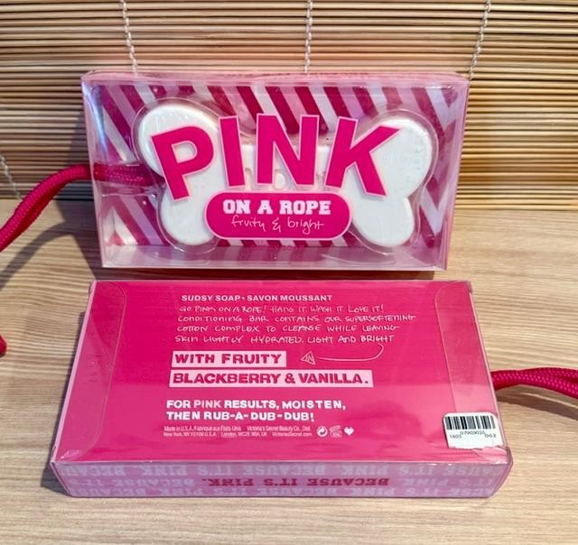 2 Victoria’s Secret PINK Dog Bone Soap On A Rope FRUITY & BRIGHT New Vintage