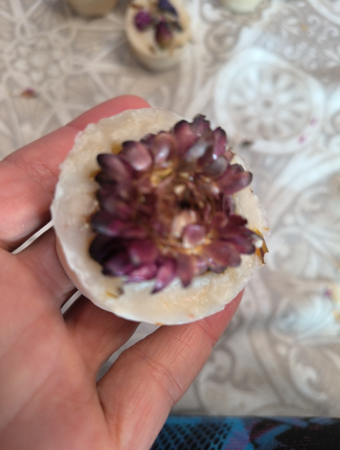 African Violet Shea Butter Handmade Soap, 4 Bars, 0.5oz Each.