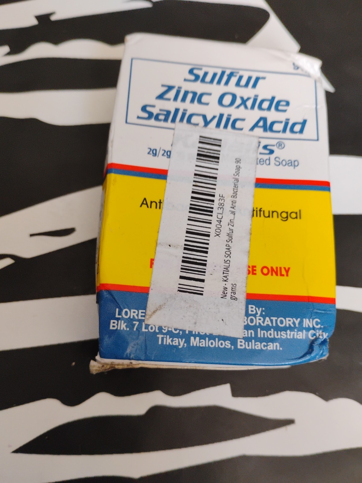KATIALIS SOAP Pack of 3!! Sulfur Zinc Oxide Salicylic Acid Anti Fungal Anti NIB
