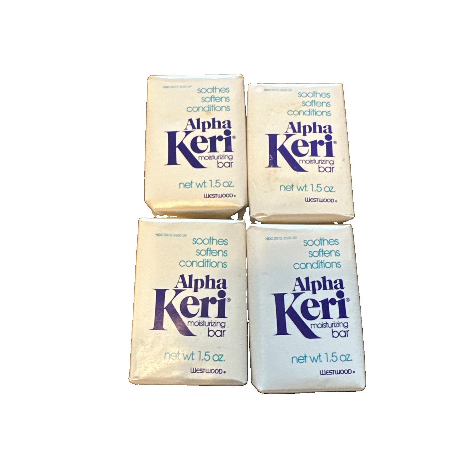 4)Alpha Keri Moisturizing Bar Vintage Soap 1982 1.5oz Travel Size