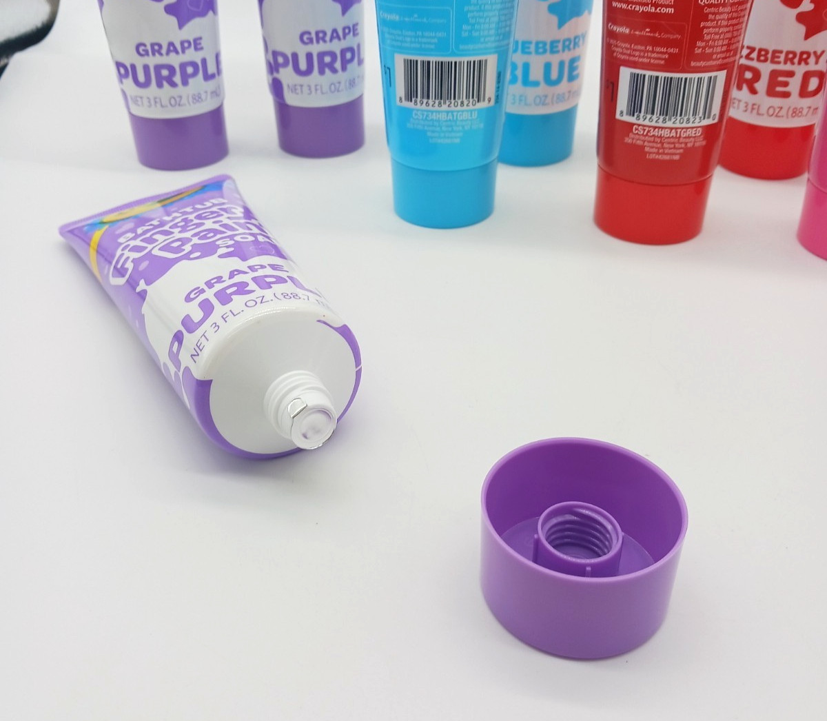 Lot of 9 Crayola Kids Bathtub Finger Paint Soap Purple Pink Blue Red