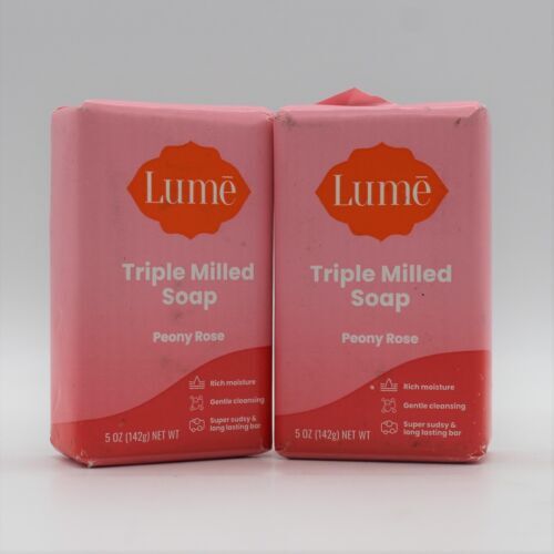 Pack of 2 Lume PEONY ROSE Triple Milled Soap 5 Oz Bar