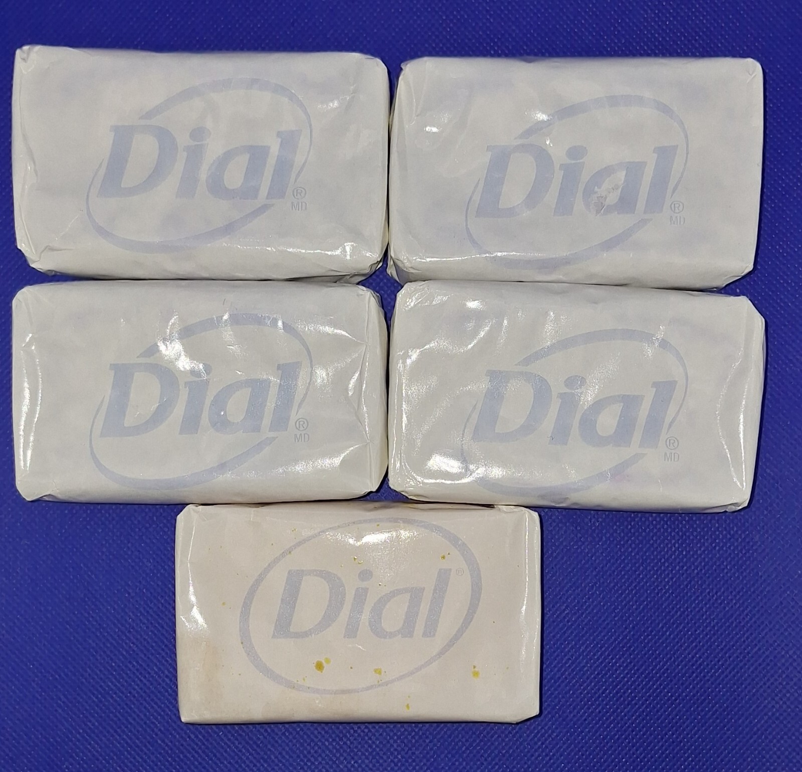 Dial Bar Antibacterial Soap Individually Wrapped 4 oz Each Bar Lot of 5 New