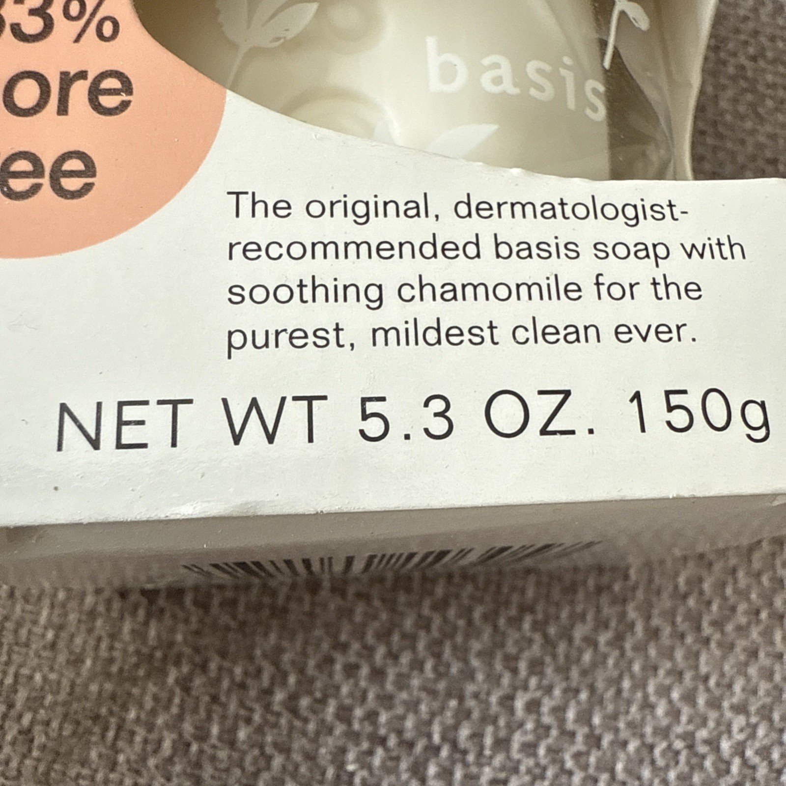 4 Basis Sensitive Skin Bar Soap Cleans Soothes 4 oz