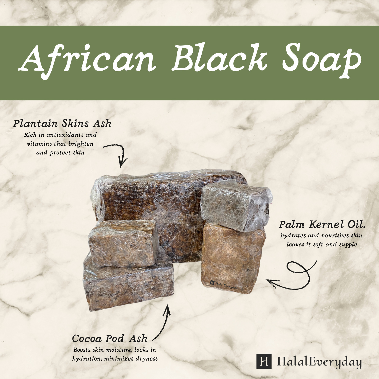 Raw African Black Soap + SHEA BUTTER Organic Unrefined 100% Pure Natural Ghana