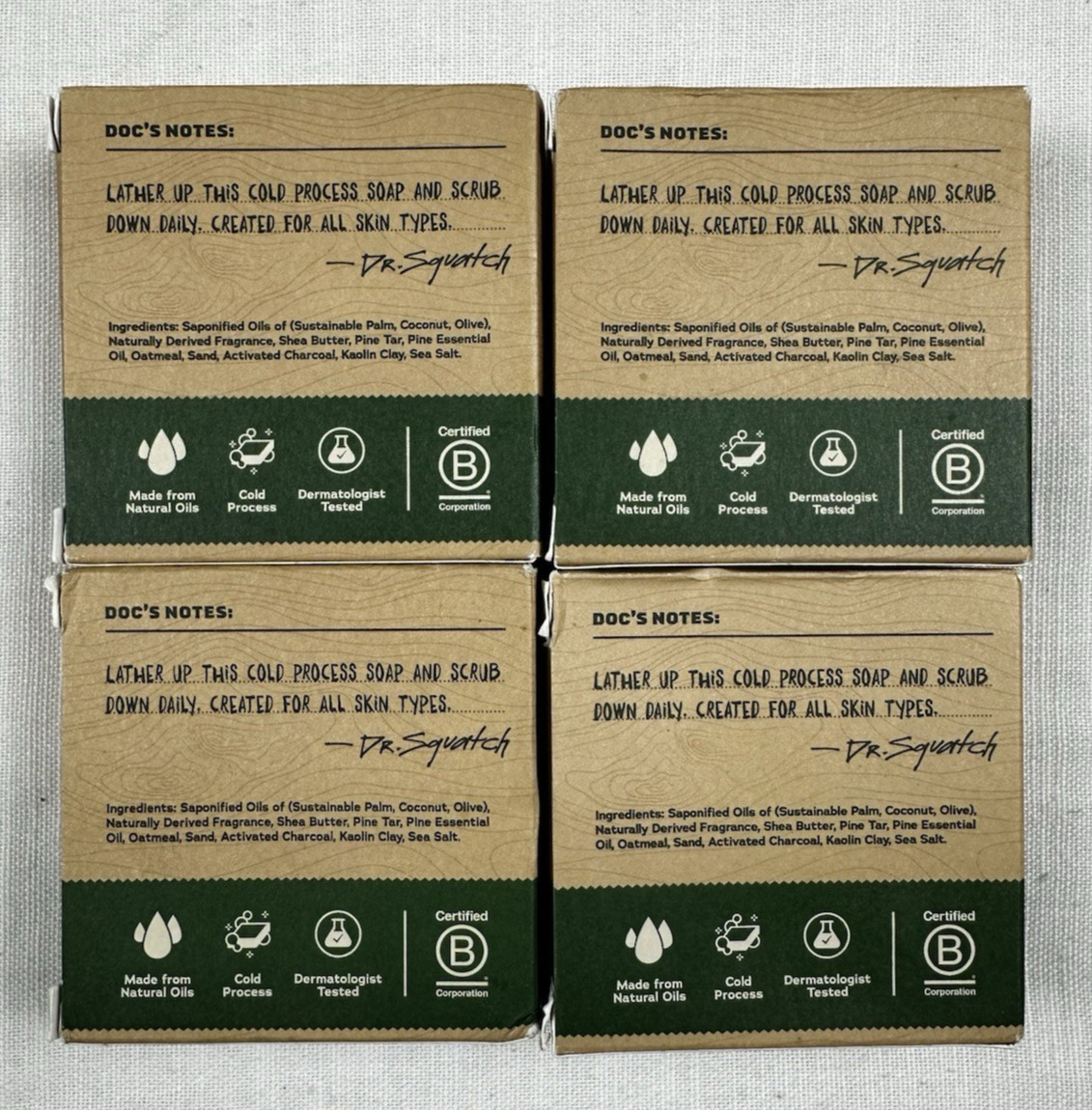 Dr. Squatch Men’s Soap Pine Tar (4 Bars) 5 Oz
