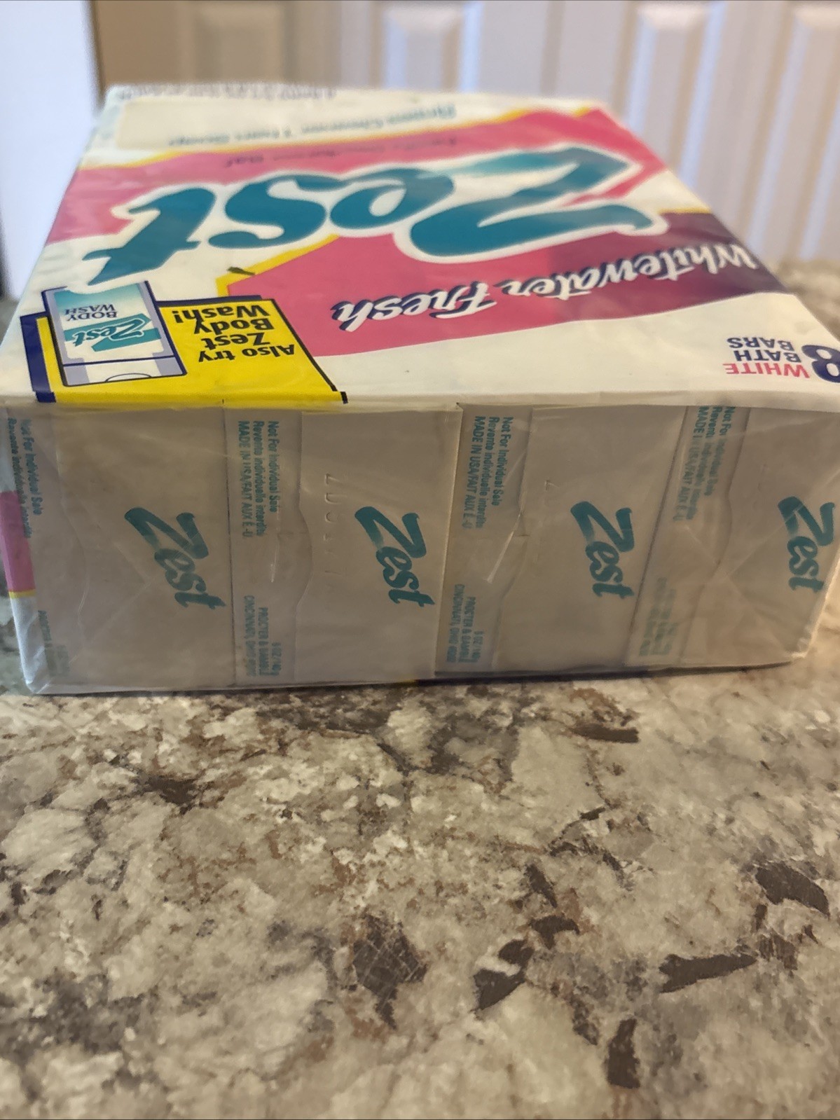 1998 ZEST Whitewater Fresh Deodorant Soap 8x Bath 5 Oz Bars SEALED Movie Prop