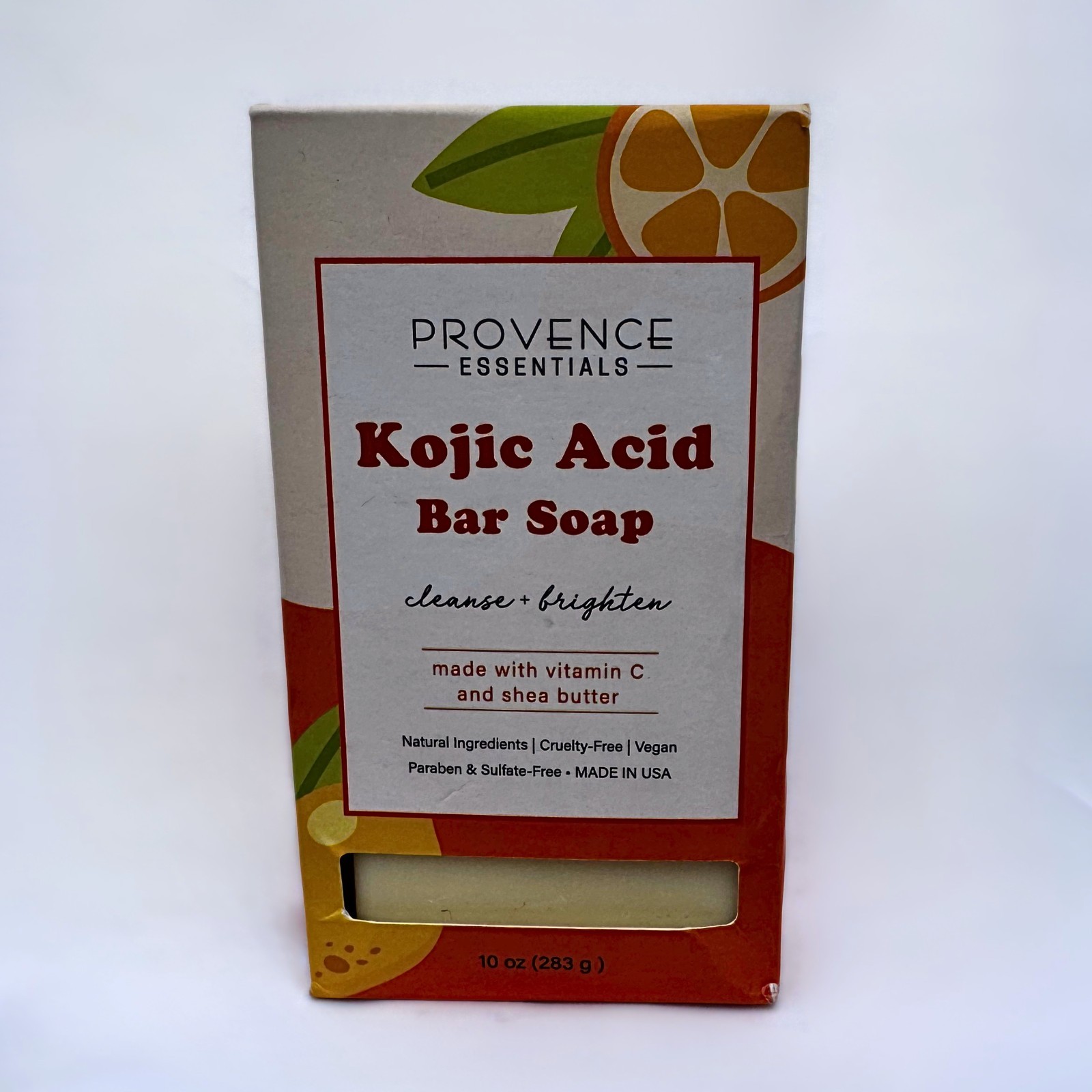 Provence Essentials Vitamin C + Shea Butter Kojic Acid Bar Soap 10 Oz | Natural