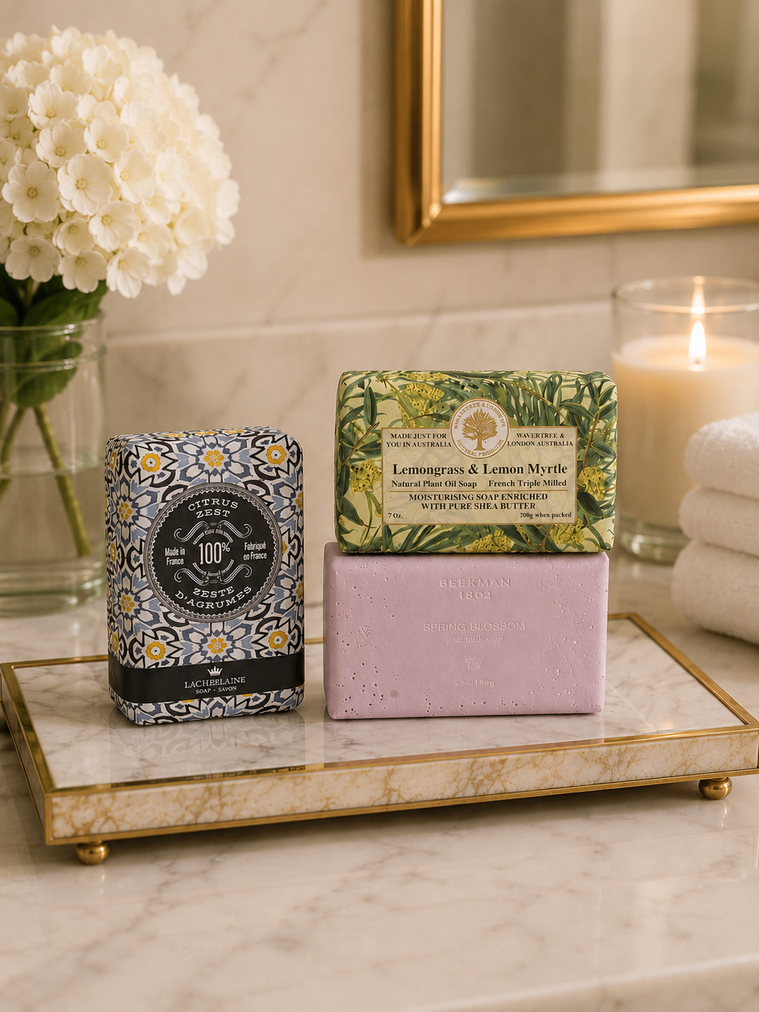 Luxury Artisan Soap Gift Bundle 3 Sealed Bars – Made in USA, Australia & France