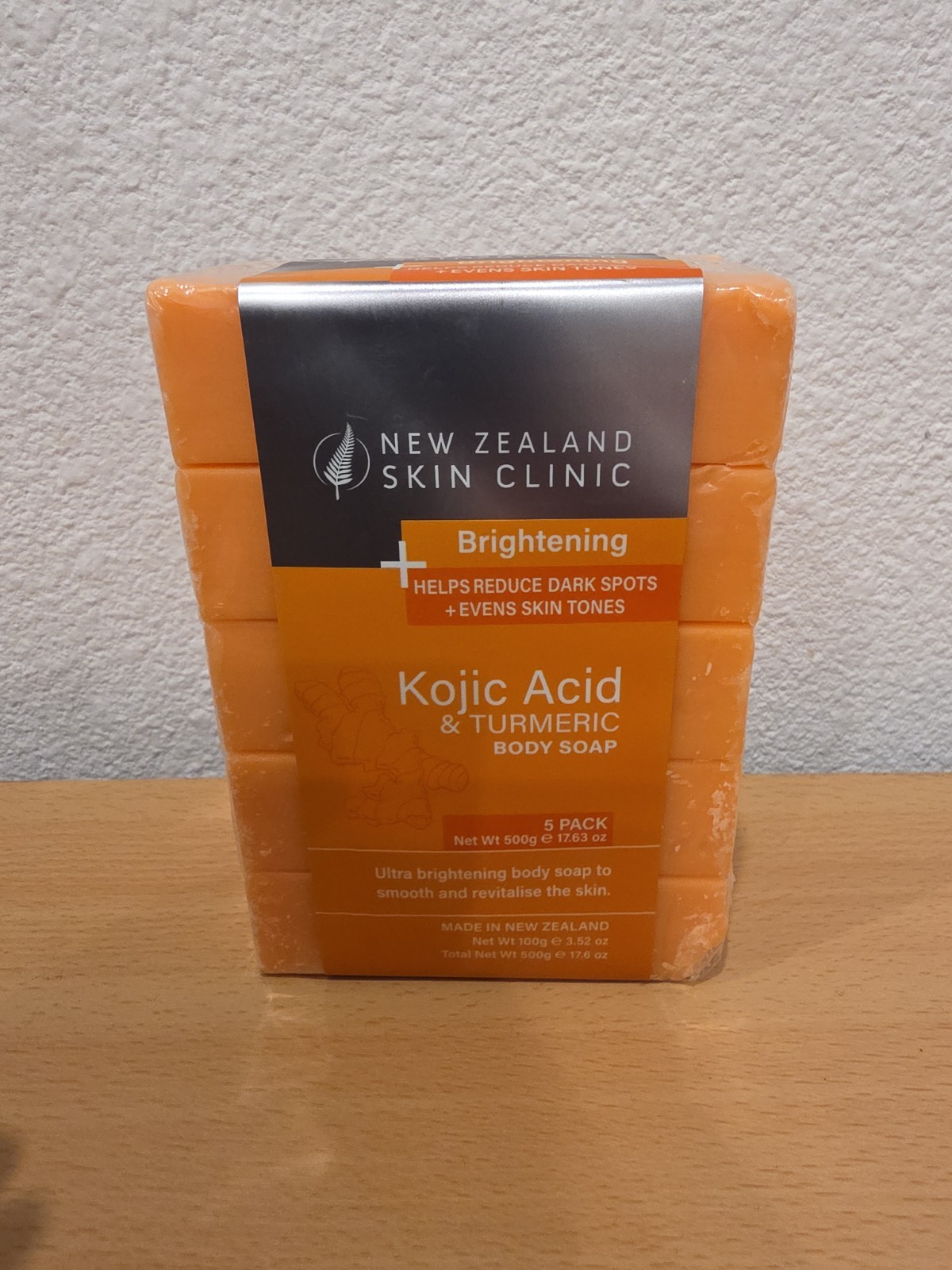 New Zealand Skin Clinic Kojic Acid Turmeric Brightening Body Soap 5 Pack 500g