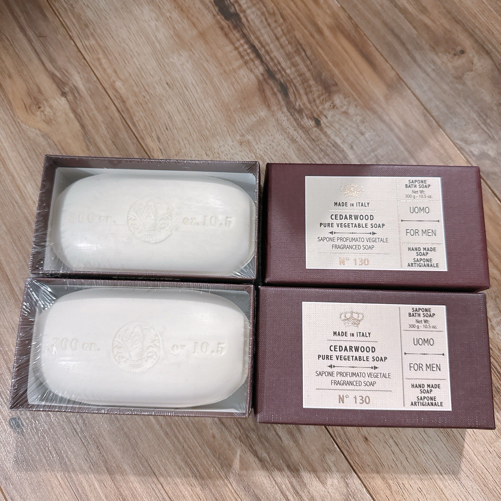 2 pcs SAPONERIE MARIO FISSI SRL 10.5 OZ Bar Soap Scent : CEDARWOOD New In Box