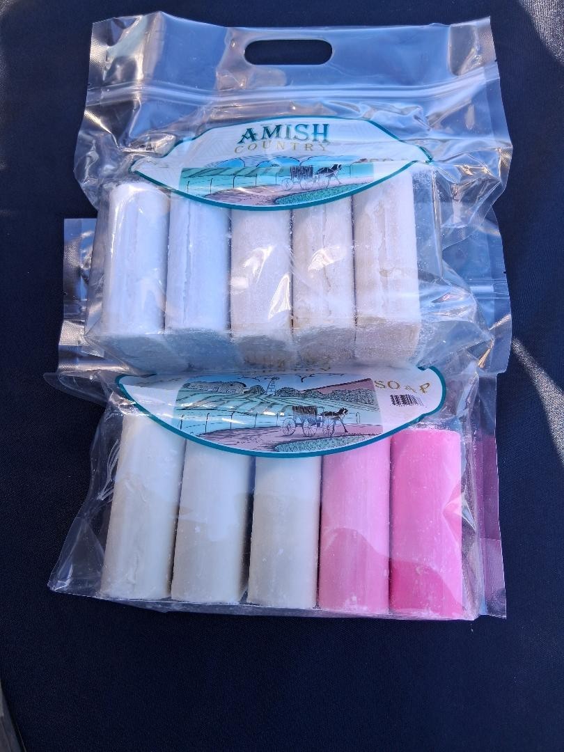 8 Bars Amish Farm Worlds Best Quality Bar Soap LARGE 7.5oz Each Bar (No Box/bag)