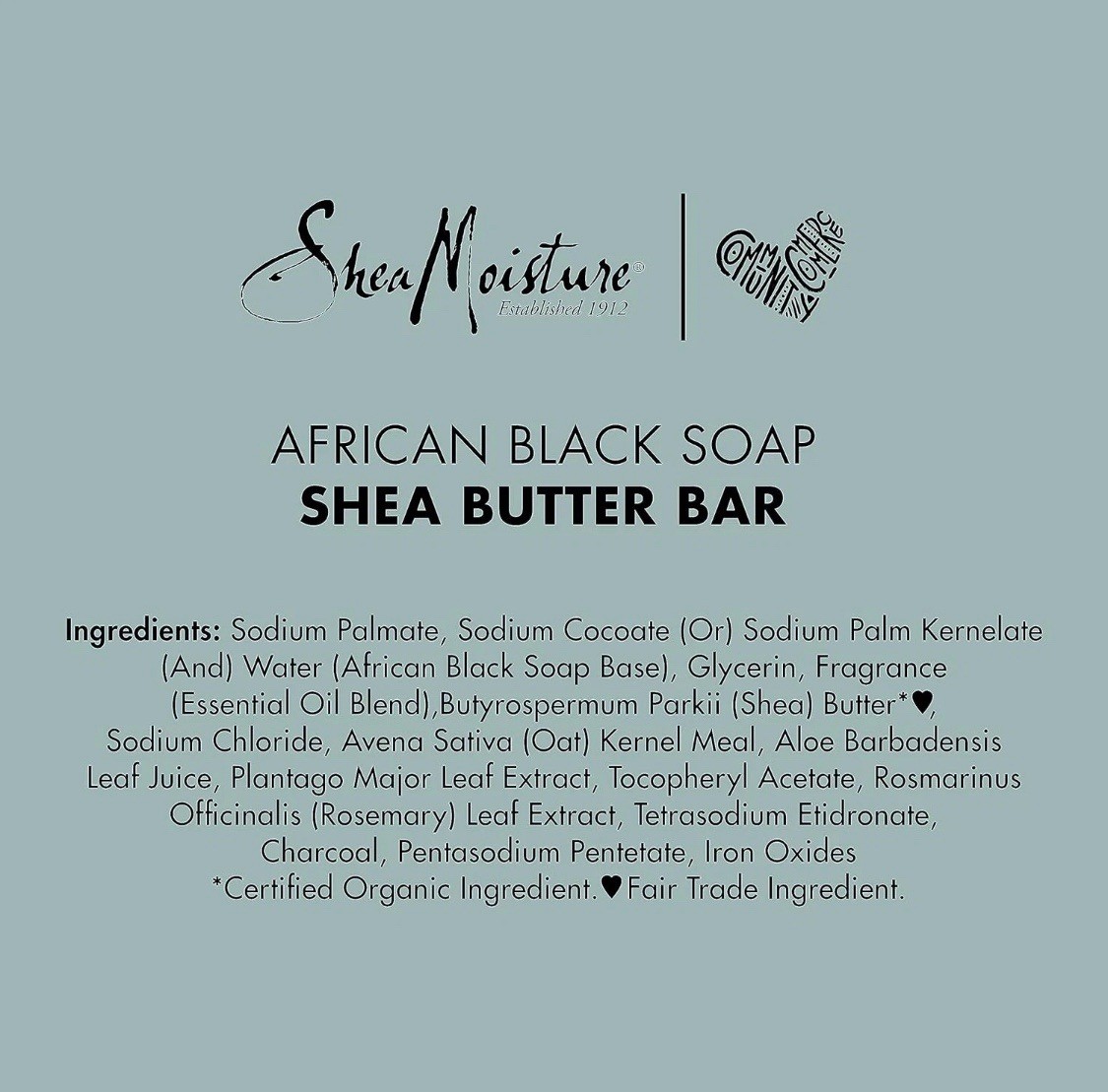 Sheamoisture Bar Soap African Black Soap for Troubled Skin Cleanser with Shea Bu