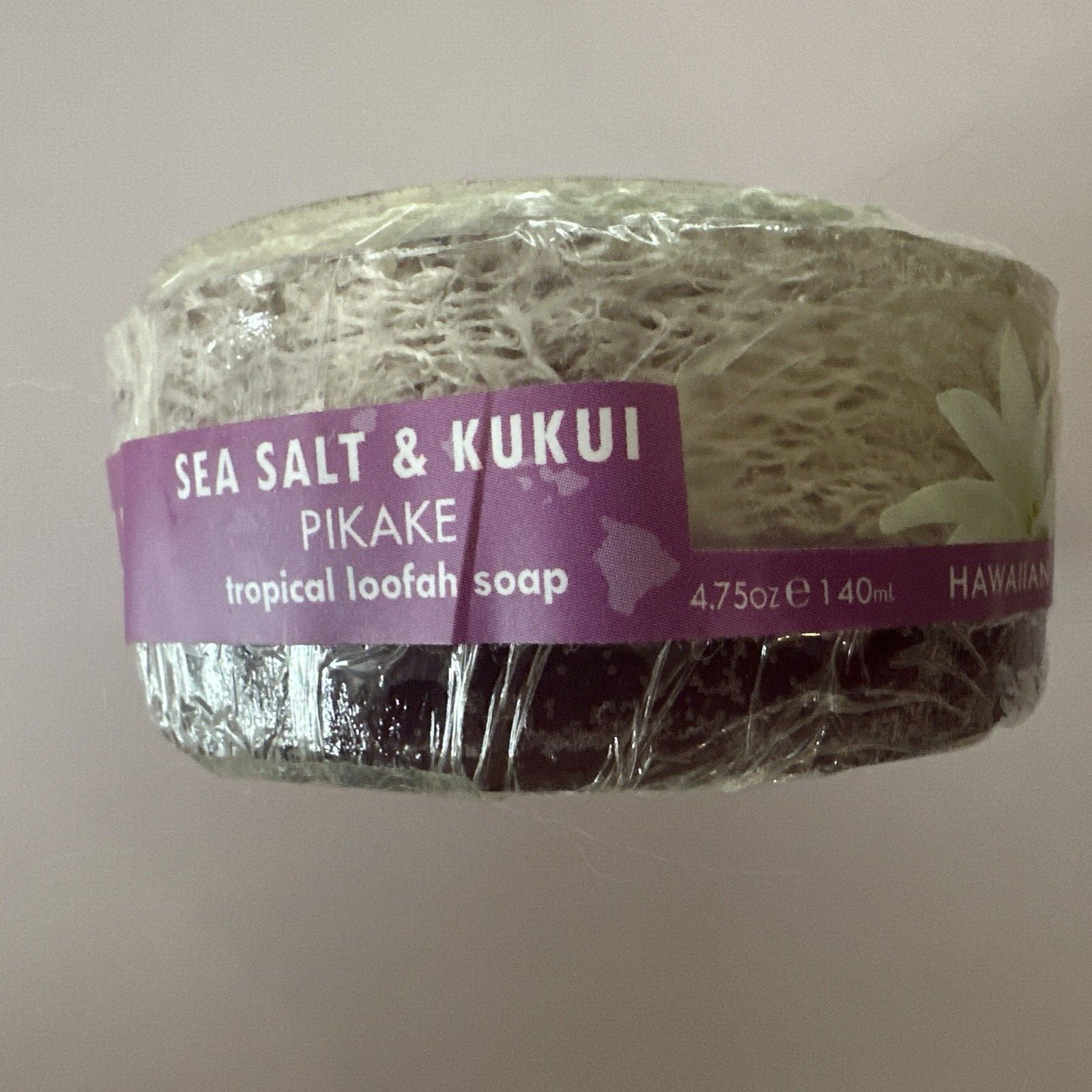 Maui Soap Co Loofah Soap – Pikake with Sea Salt & Kukui Oil