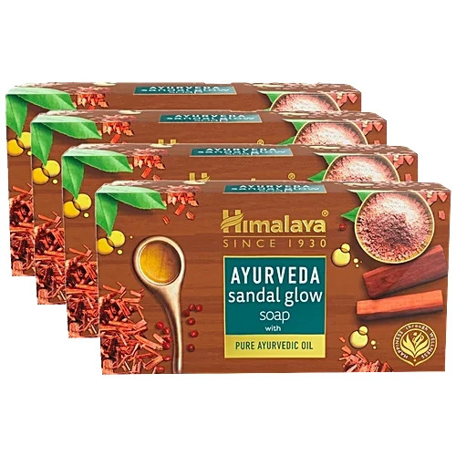 Himalaya Ayurveda Sandal Glow Soap, 75 g (Pack of 4)