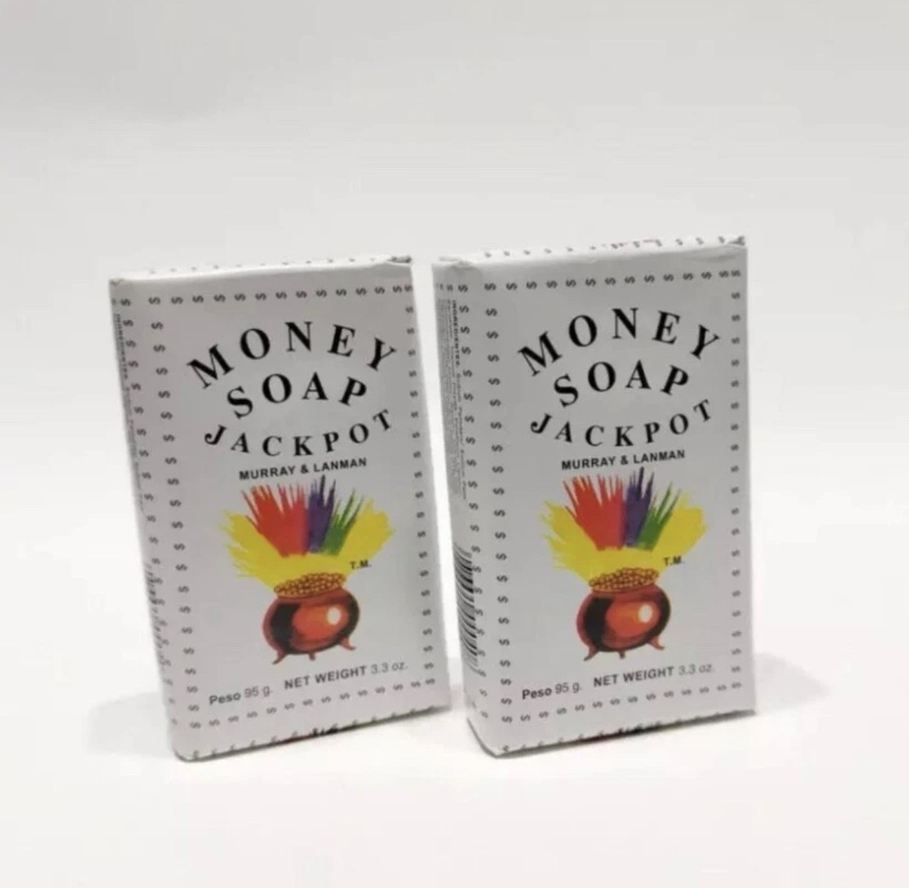 Soap Money 3.3 oz Jackpot Good Luck -Jabon del Dinero Buena Suerte Murray (2 Pac