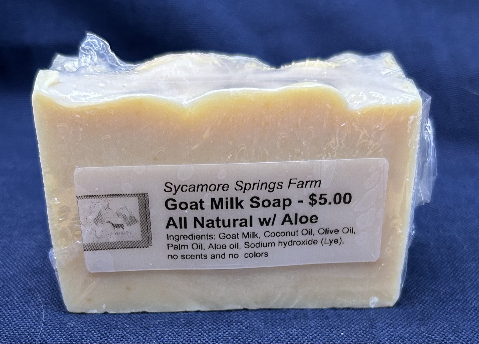 Goat Milk Soap, All Natural with Aloe by Sycamore Springs Farm