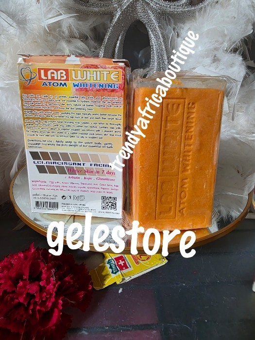X 1 Bar Extract Egg Yolk Soap, Glutathion Exfoliating Face & Body Beauty SOAP.