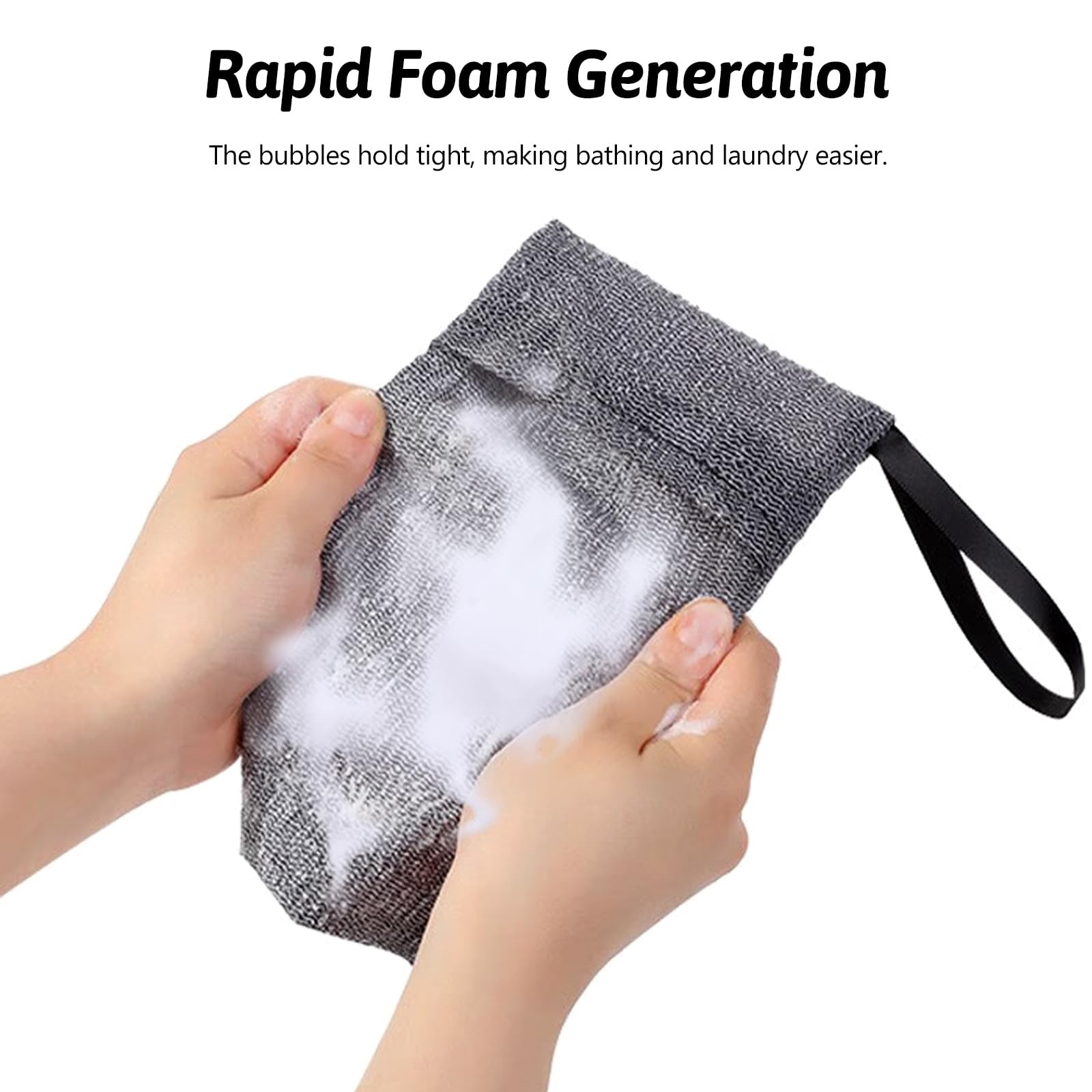 Travel Soap Saver Bag 3 Pcs Pocket 1 Count (Pack of 3), Black and White