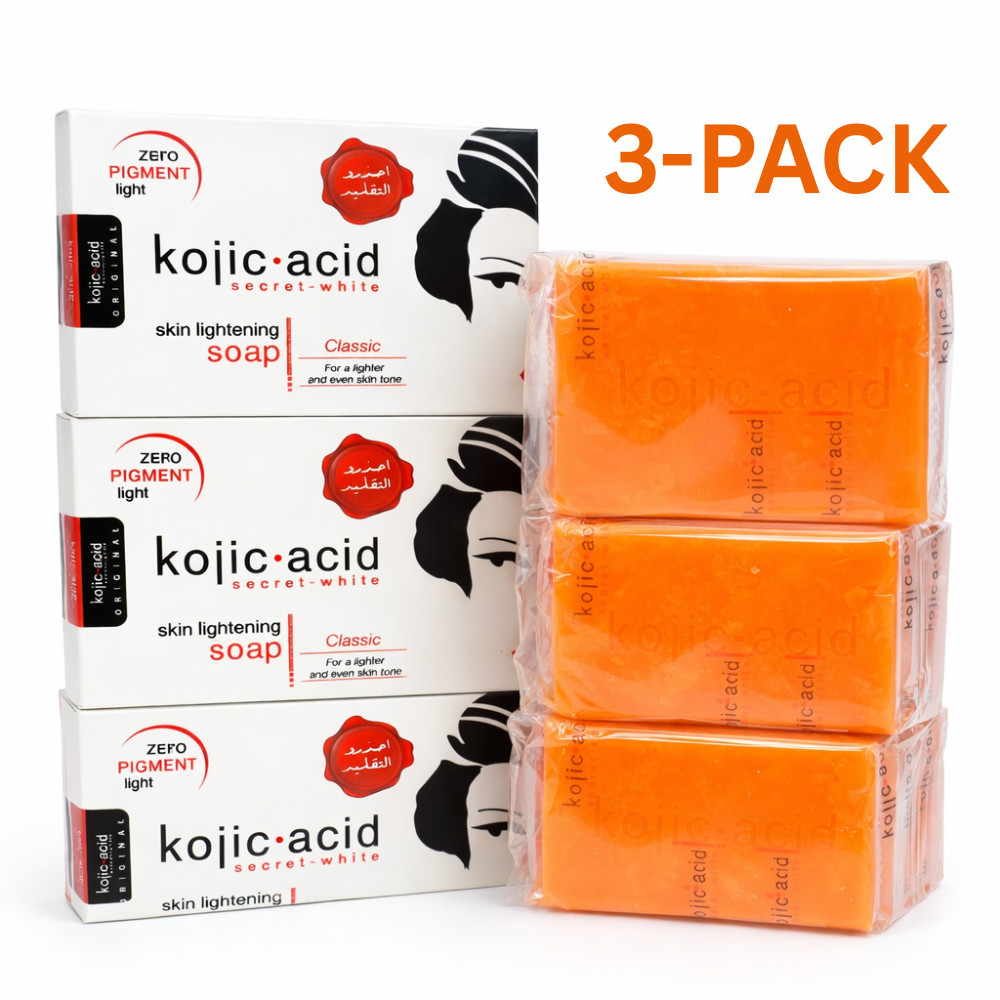 Kojic Acid Soap 4.5 oz (135g) 3 Pack – Brightening Bar Cleanser | Looking Smooth