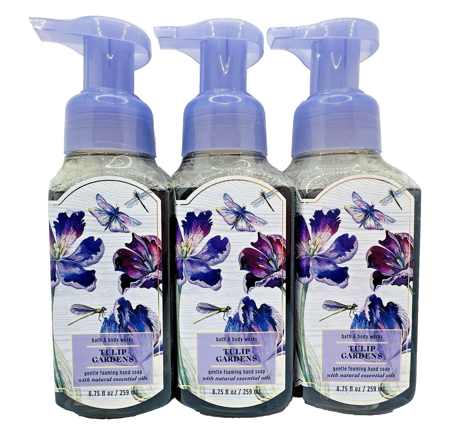 Bath & Body Works Tulip Gardens Foaming Hand Soap 8.75 Oz x3