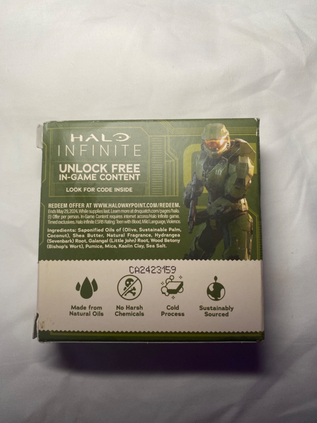 Dr. Squatch Halo Infinite Spartan Scrub Soap Bar Limited Edition Sealed 5 oz
