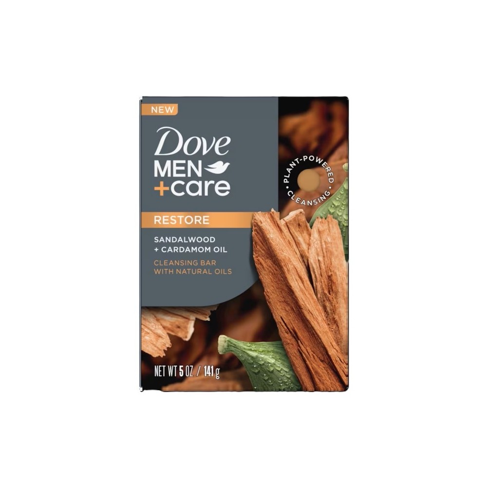 Dove Men Care Restore Cleansing Bar – 5 oz (141 g) – Sandalwood and Cardamom