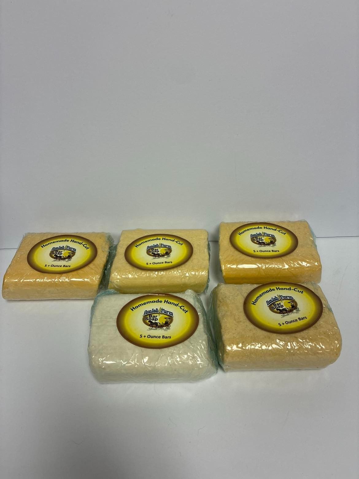 Amish Farm Bar Soap Homemade Hand-Cut 5 + oz Bars LOT OF 5