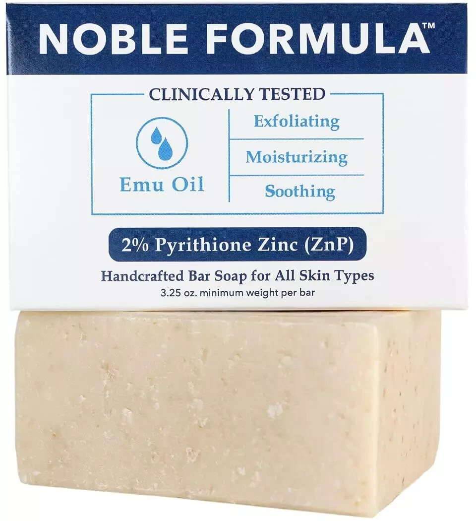 “Noble Formula Zinc Emu Oil Bar Soap for Acne, Psoriasis, Eczema”