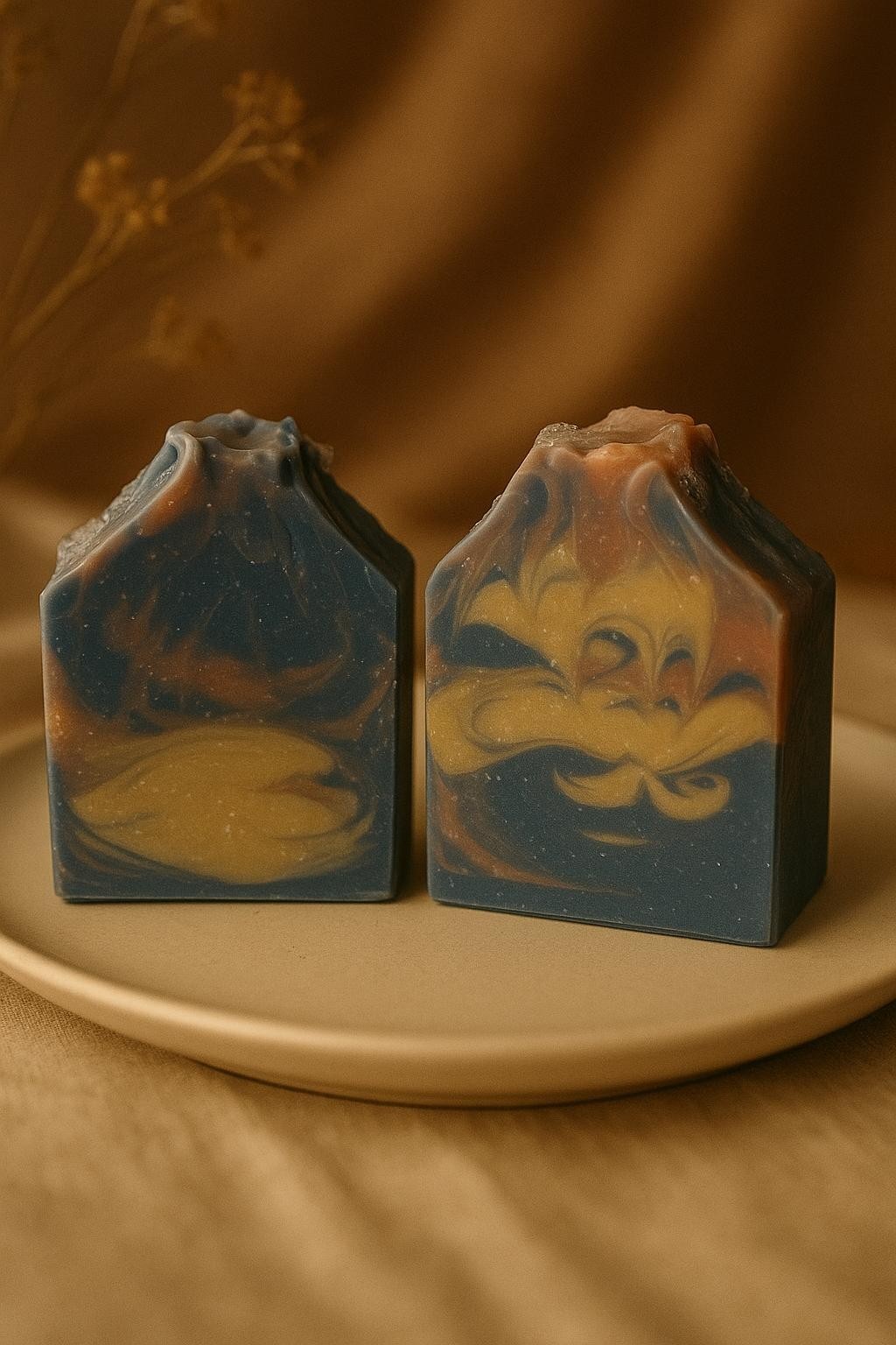 Golden Goat Milk- Handcrafted with distilled water, olive oil, palm oil, kokum