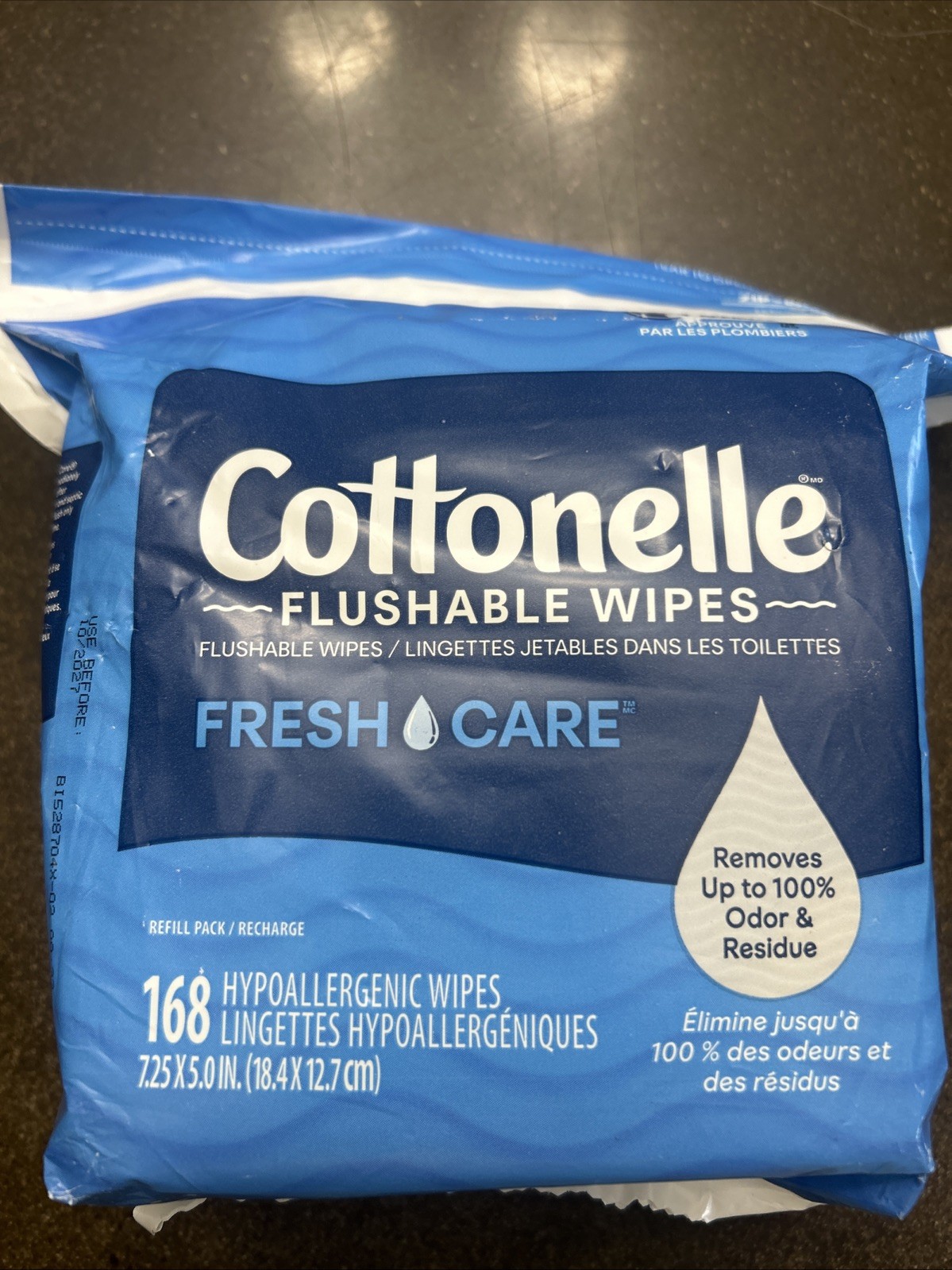 Cottonelle Fresh Care Flushable Wet Wipes, Adult Wet Wipes,168 Wipes Per Pack