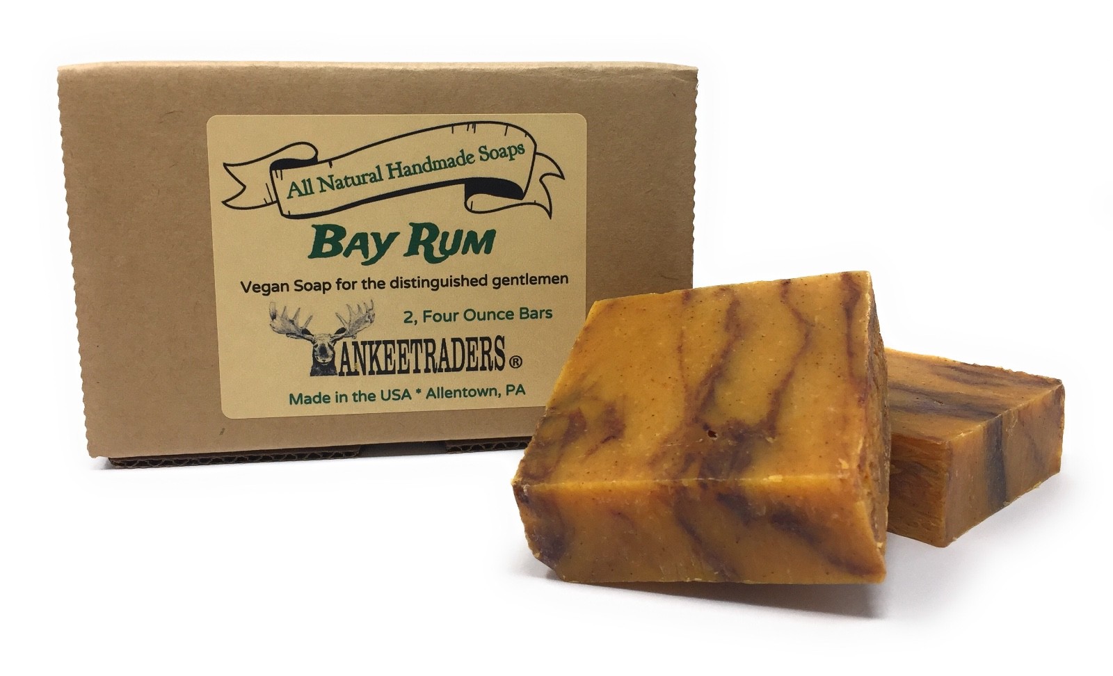 Bay Rum Soap – All Natural, Vegan, Handmade Soaps ~ 2/4oz Bars ~ YANKEETRADERS®