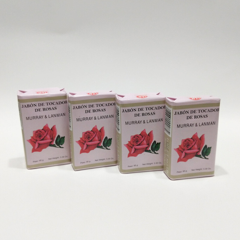 Rose Soap by Murray & Lanman – Jabon de Tocador de Rosas – 4 Bars 3.35 oz each