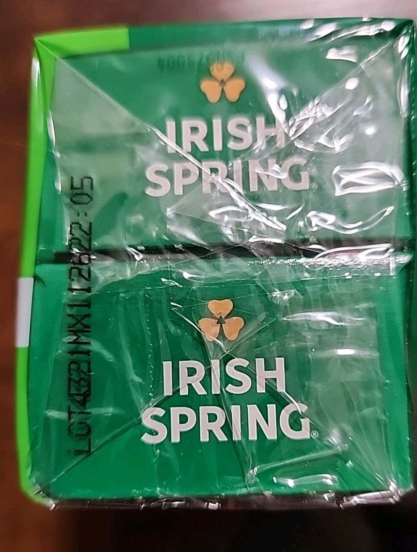 Irish Spring Classic Original Clean Bar Soap 1 Pack With 2 Bars 3.2 Oz Each