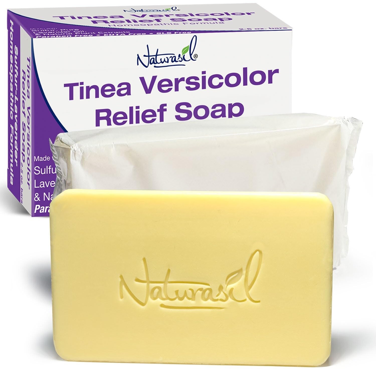 Naturasil Tinea Versicolor Treatment Soap (2) 5Oz Bars | Max-Strength 10X Fast-A